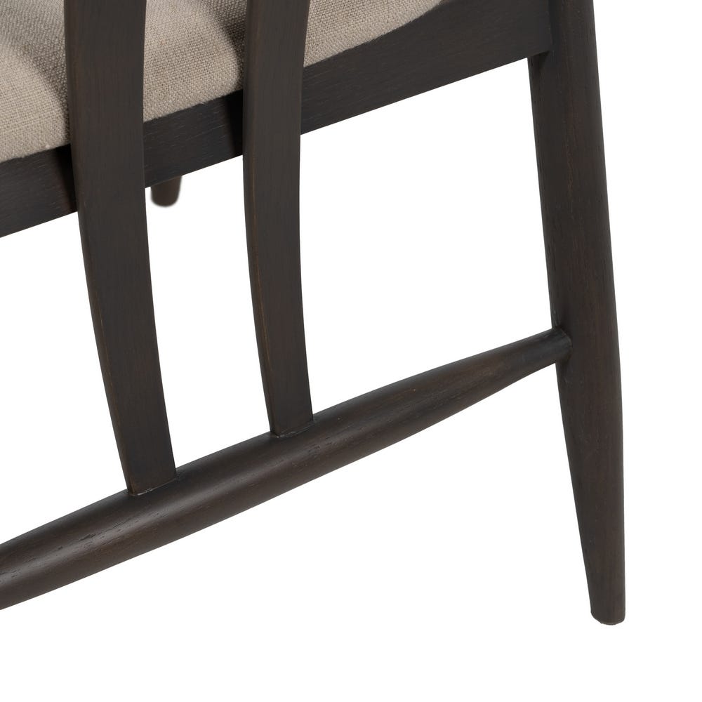 Chaise Vetta en chêne marron foncé avec accoudoirs - vue 11 | Square Paris