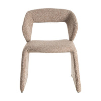 Chaise Chisa en tissu bouclette, dossier enveloppant - vue 4 | Square Paris