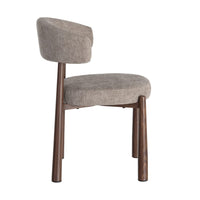 Chaise Ozza en tissu taupe, dossier arrondi - vue 5 | Square Paris