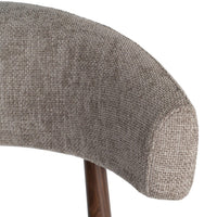 Chaise Ozza en tissu taupe, dossier arrondi - vue 6 | Square Paris