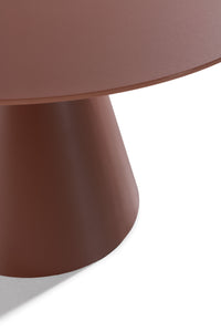 Table ronde IDRA 120 cm terracotta, vue 3 | Square Paris
