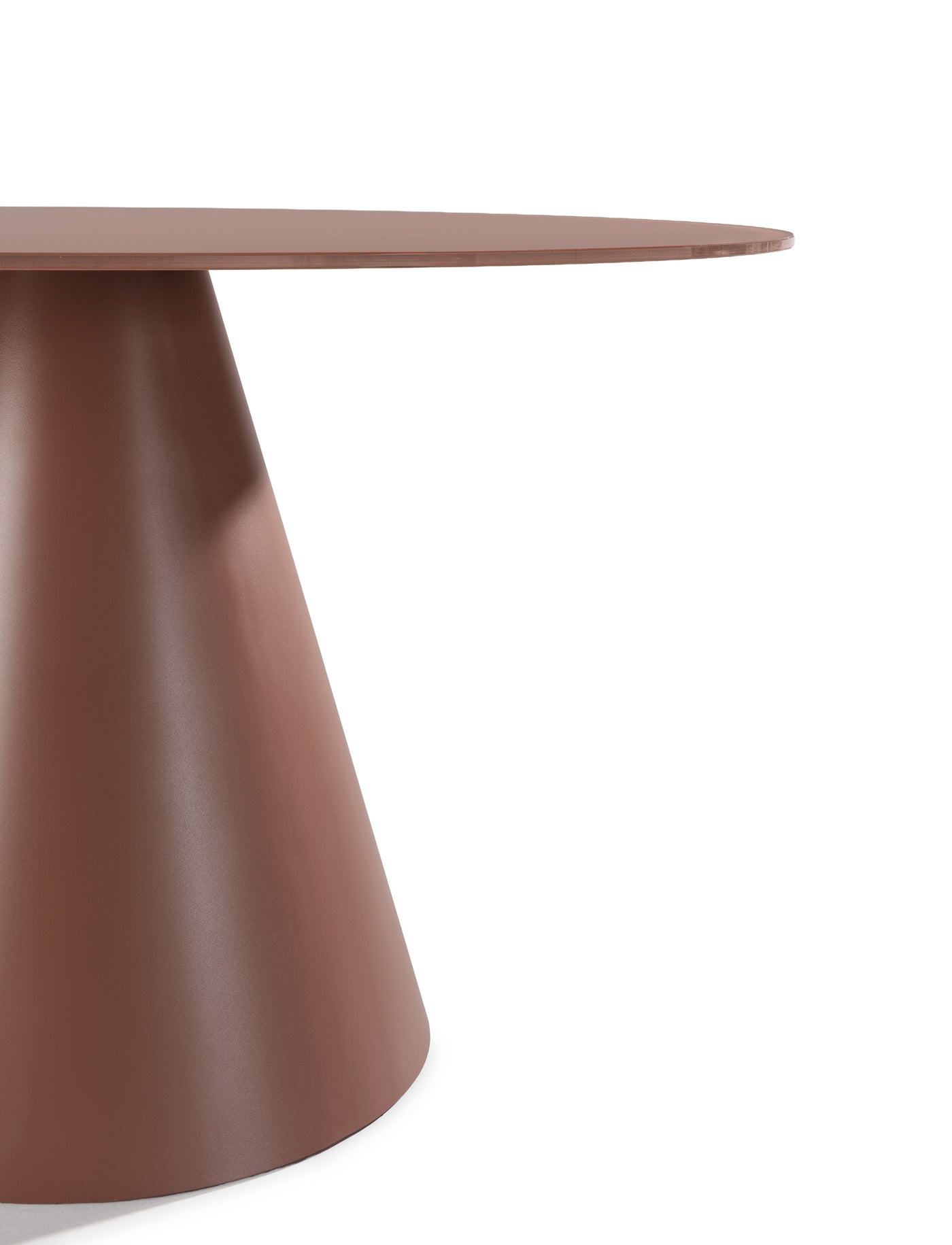 Table ronde IDRA 120 cm terracotta, vue 4 | Square Paris
