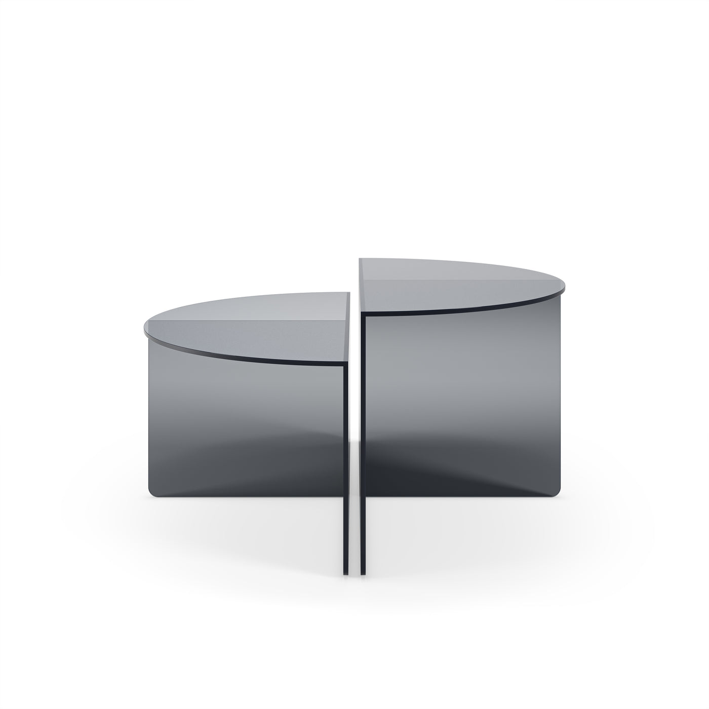 Set de 2 tables basses LUZ gris bleuté, vue 5 | Square Paris