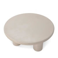 Table basse ronde LIMA crème effet ciment, vue 4 | Square Paris