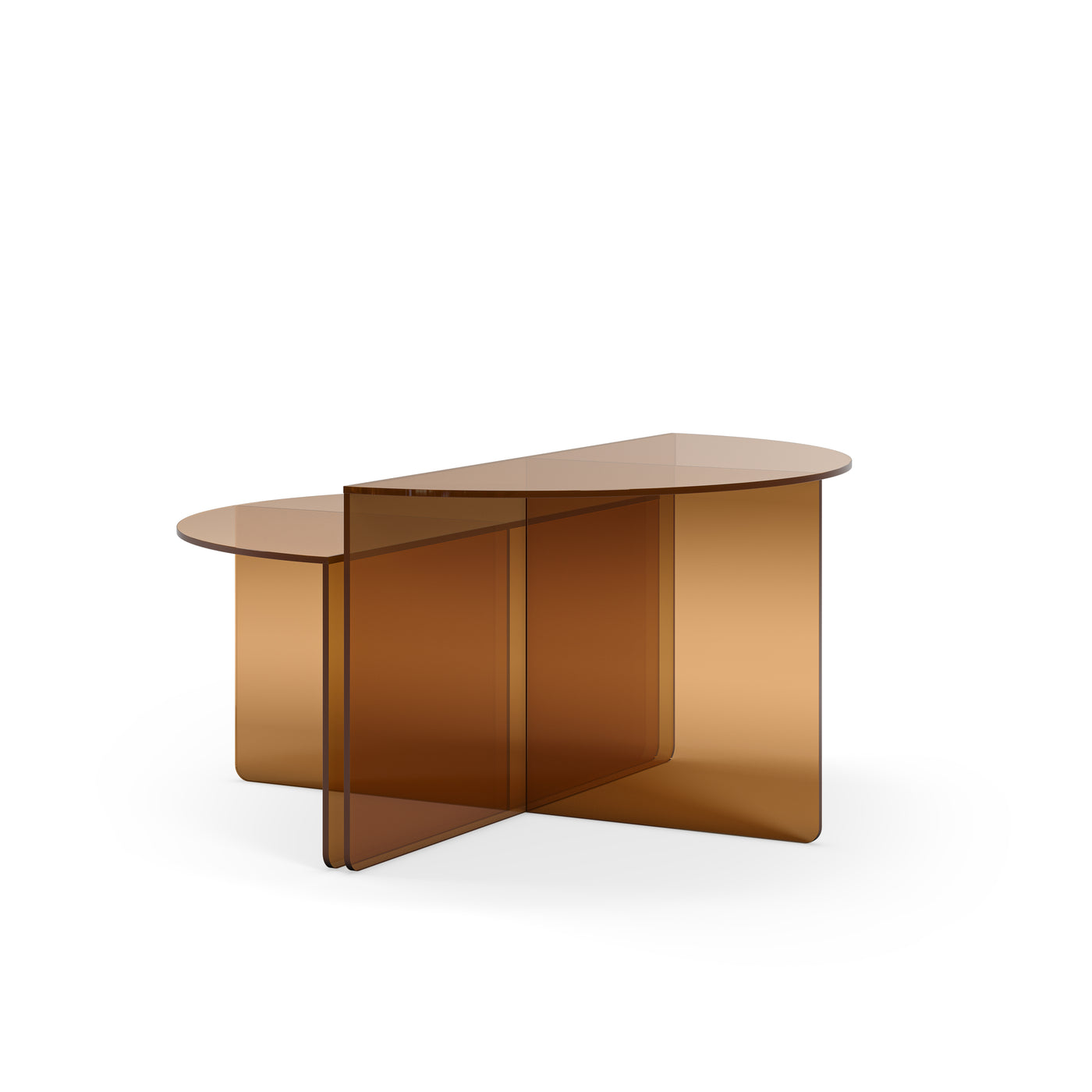 Set de 2 tables basses LUZ marron, vue 4 | Square Paris