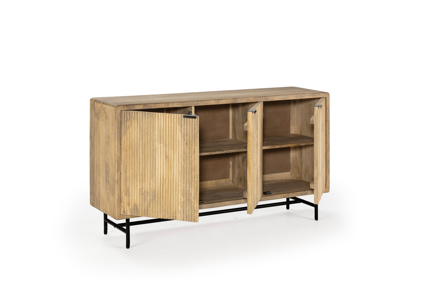 Buffet KORA 3 portes bois de manguier, vue 3 | Square Paris