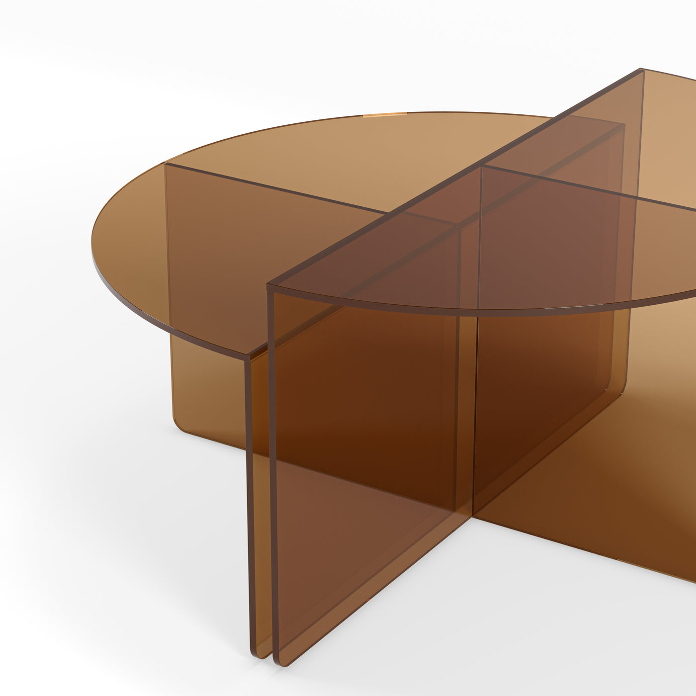 Set de 2 tables basses LUZ marron, vue 3 | Square Paris