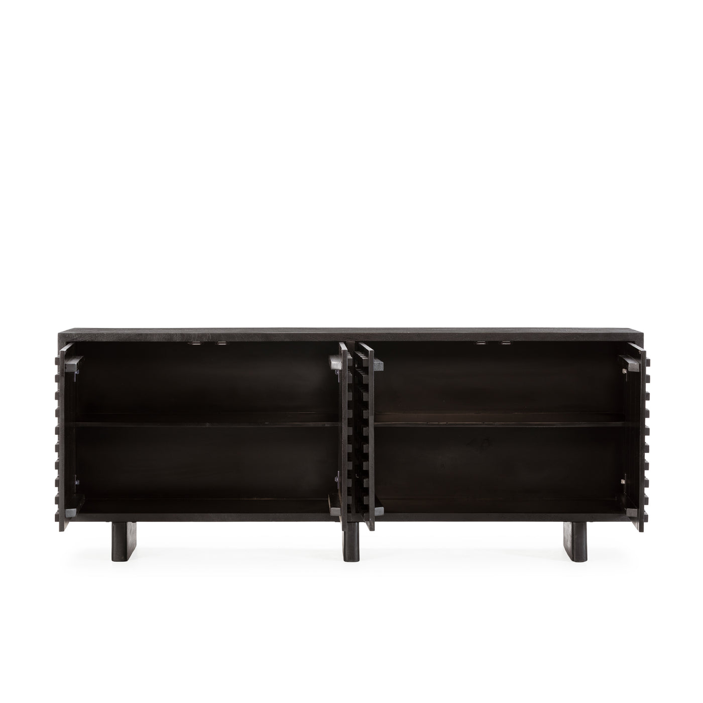 Buffet AIKO 200 cm noir, vue 1 | Square Paris