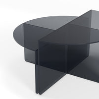 Set de 2 tables basses LUZ gris bleuté, vue 3 | Square Paris