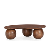 Table basse ASKA marron, vue 2 | Square Paris