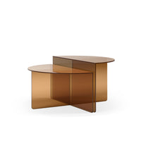 Set de 2 tables basses LUZ marron, vue 6 | Square Paris