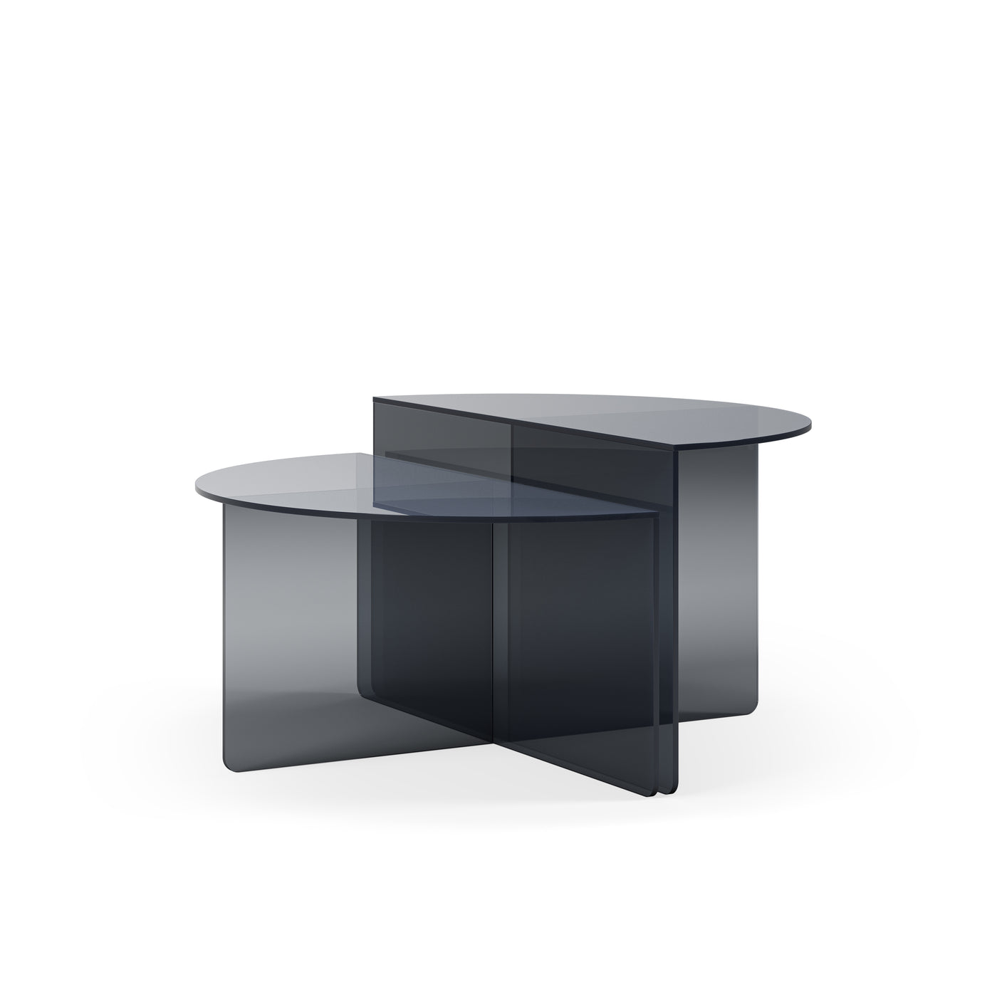 Set de 2 tables basses LUZ gris bleuté, vue 6 | Square Paris