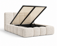Lit coffre Elia beige - coffre de rangement ouvert 2 | Square Paris