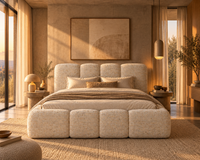 Lit coffre Elia beige - vue de face | Square Paris
