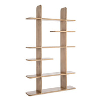 Étagère Luma en bois de manguier à tablettes décalées - vue 3 | Square Paris