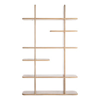 Étagère Luma en bois de manguier à tablettes décalées - vue 4 | Square Paris