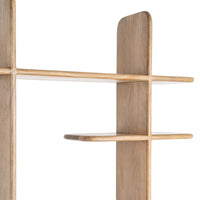 Étagère Luma en bois de manguier à tablettes décalées - vue 7 | Square Paris