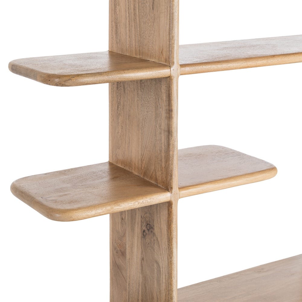 Étagère Luma en bois de manguier à tablettes décalées - vue 8 | Square Paris