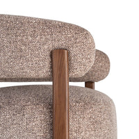 Fauteuil Sani en tissu chiné taupe - vue 2 | Square Paris