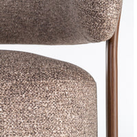 Fauteuil Sani en tissu chiné taupe - vue 3 | Square Paris
