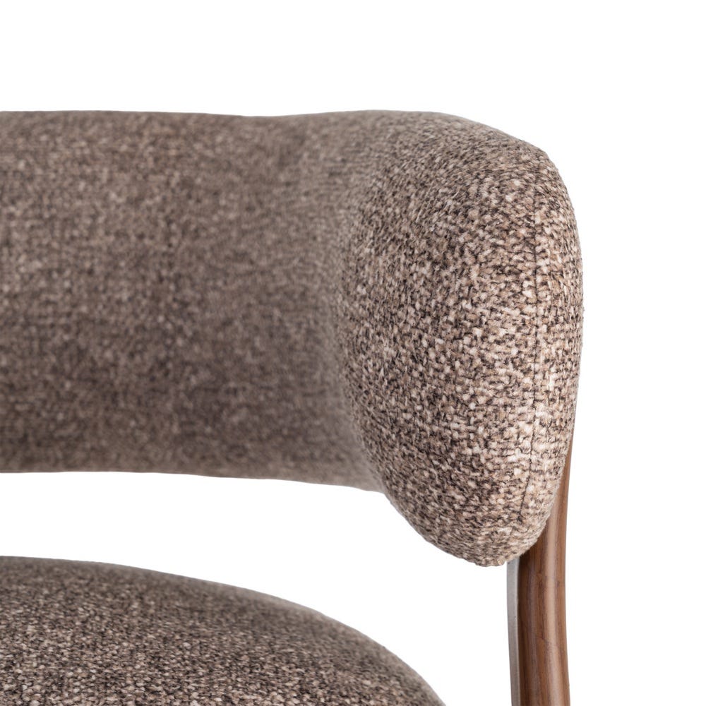 Fauteuil Sani en tissu chiné taupe - vue 6 | Square Paris