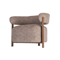 Fauteuil Sani en tissu chiné taupe - vue 7 | Square Paris