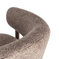 Fauteuil Sani en tissu chiné taupe - vue 9 | Square Paris