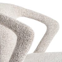 Chaise Kimi en tissu chiné écru, dossier ajouré - vue 10 | Square Paris