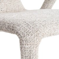 Chaise Kimi en tissu chiné écru, dossier ajouré - vue 11 | Square Paris