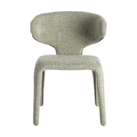 Chaise Como en tissu chiné vert, dossier enveloppant - vue 4 | Square Paris