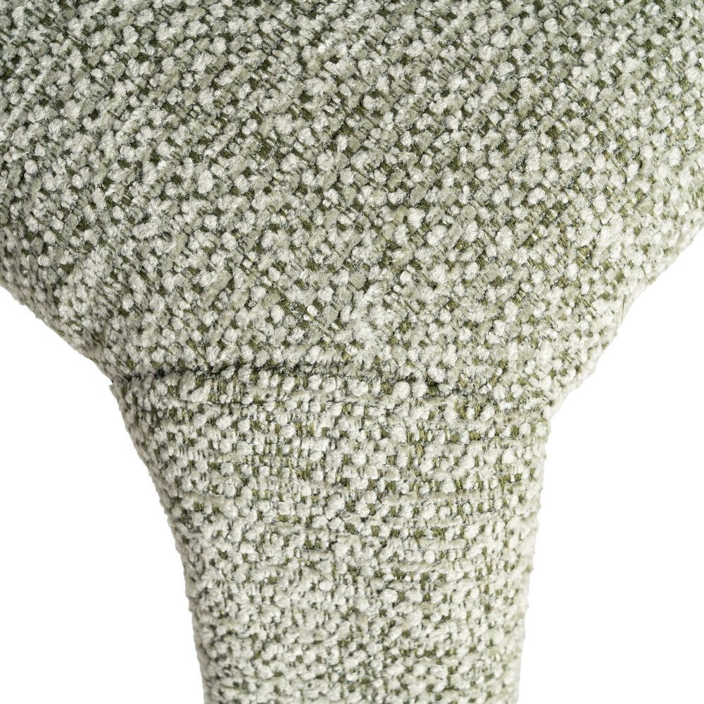 Chaise Como en tissu chiné vert, dossier enveloppant - vue 9 | Square Paris