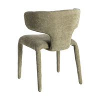Chaise Kujo en tissu vert, dossier arrondi - vue 5 | Square Paris