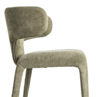 Chaise Kujo en tissu vert, dossier arrondi - vue 7 | Square Paris
