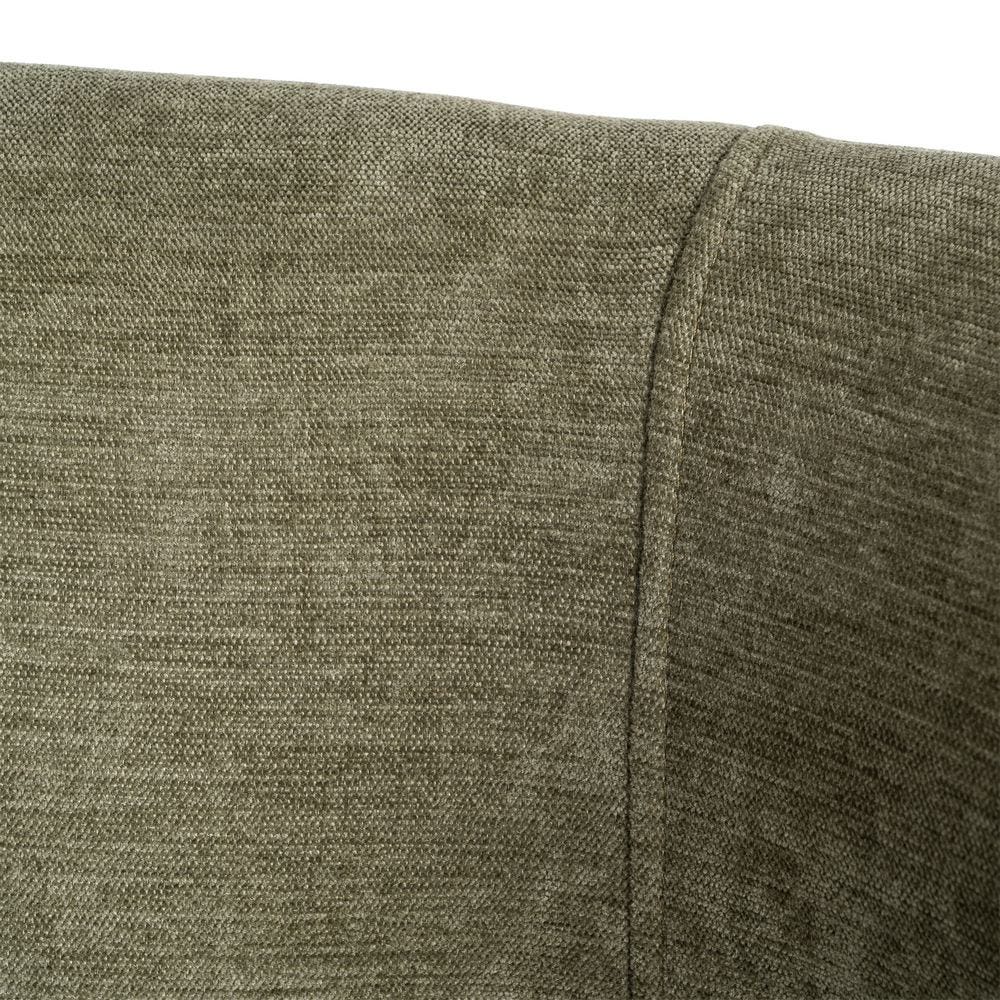Chaise Kujo en tissu vert, dossier arrondi - vue 10 | Square Paris