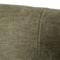 Chaise Kujo en tissu vert, dossier arrondi - vue 10 | Square Paris