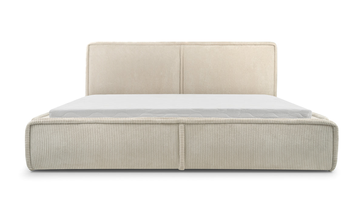 Lit coffre Nolia beige - vue de face 2 | Square Paris
