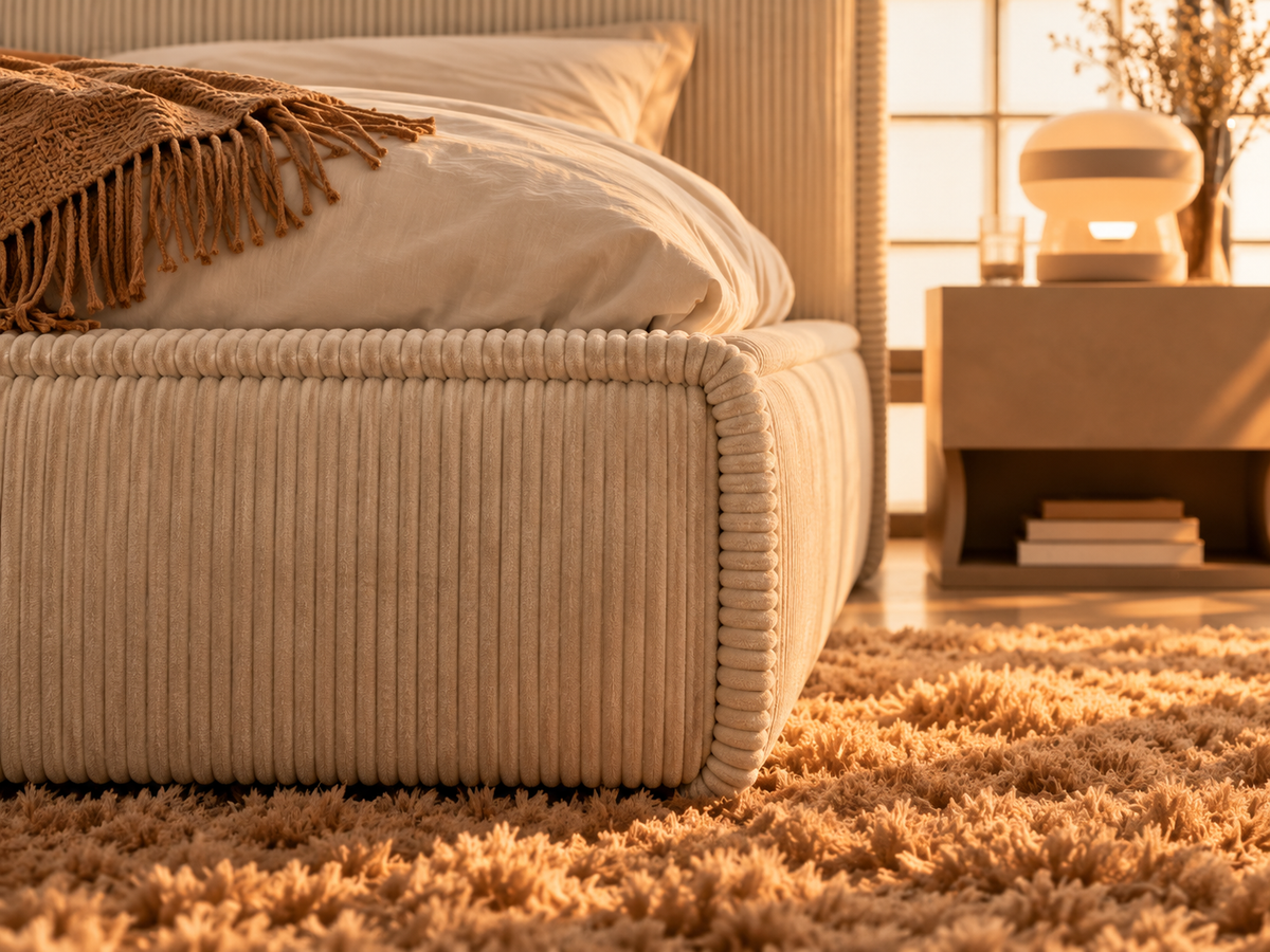 Lit coffre Nolia beige - vue détail | Square Paris