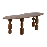 Table à manger Nami en acacia massif, plateau organique 240 cm | Square Paris