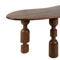 Table à manger Nami en acacia massif, plateau organique 240 cm - vue 5 | Square Paris