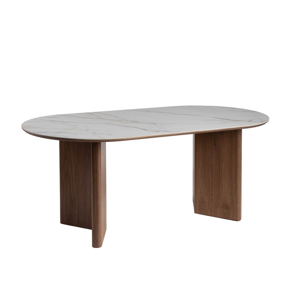 Table à manger Aura en céramique effet marbre - vue 3 | Square Paris