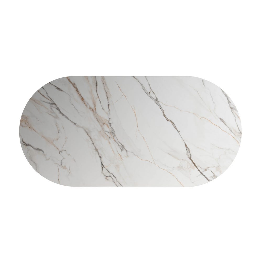 Table à manger Aura en céramique effet marbre - vue 6 | Square Paris