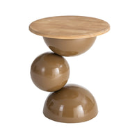 Table d'appoint Kena en bois et métal - vue 7 | Square Paris