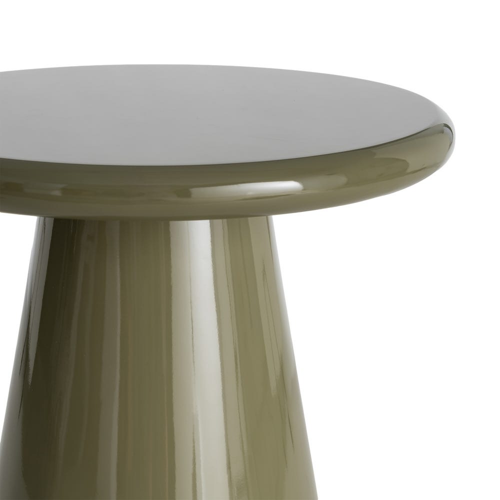 Table d'appoint ronde Zora laquée verte - vue 2 | Square Paris