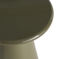 Table d'appoint ronde Zora laquée verte - vue 3 | Square Paris