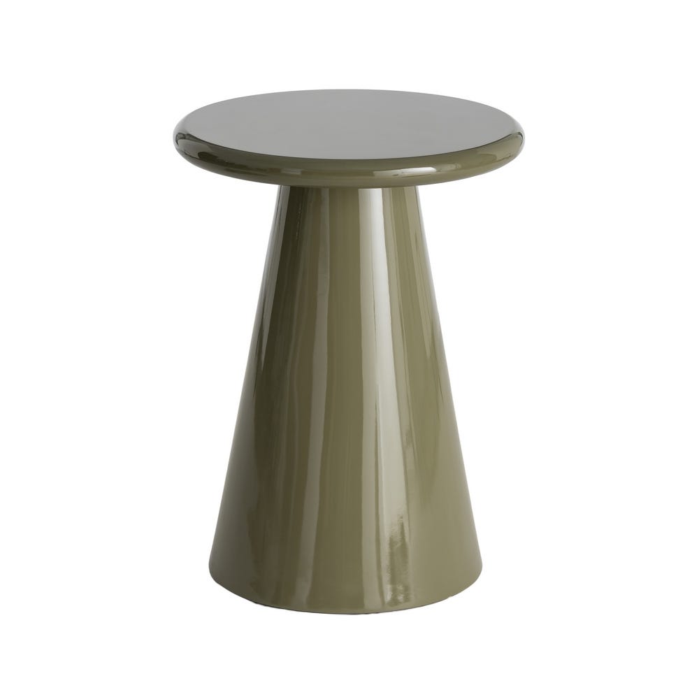 Table d'appoint ronde Zora laquée verte - vue 6 | Square Paris