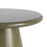 Table basse ronde Kuma laquée vert - vue 2 | Square Paris