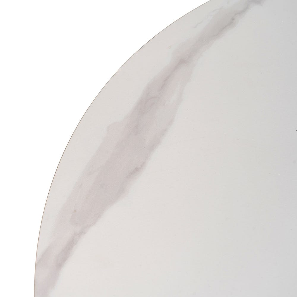 Table ovale Nori en céramique effet marbre - vue 3 | Square Paris
