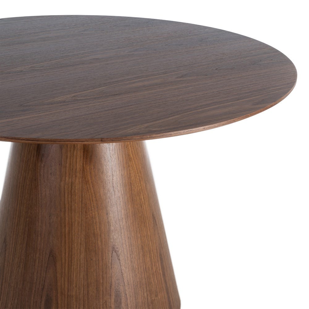 Table ronde Bosco effet bois foncé - vue 3 | Square Paris