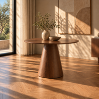 Table ronde Bosco effet bois foncé - vue 10 | Square Paris