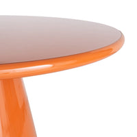 Table ronde Brio laquée orange brillant - vue 2 | Square Paris
